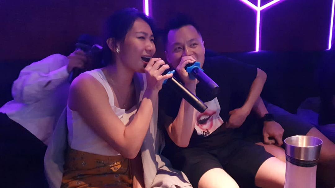 Derrick at rave party with EDM vibes